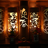 竹灯籠展（竹の下 はの工房／土野大介）